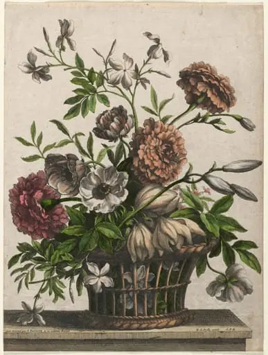 Marigolds, single Anemone, Jasmine..., by Jean-Baptiste Monnoyer