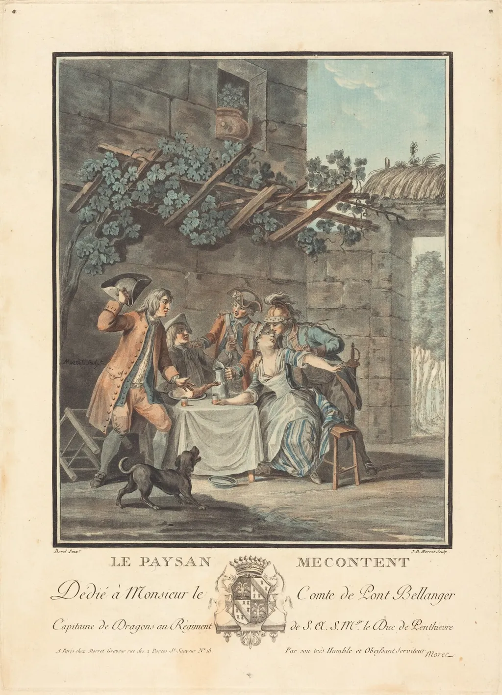 Le paysan mecontent, by Jean-Baptiste Morret, ink, 1795