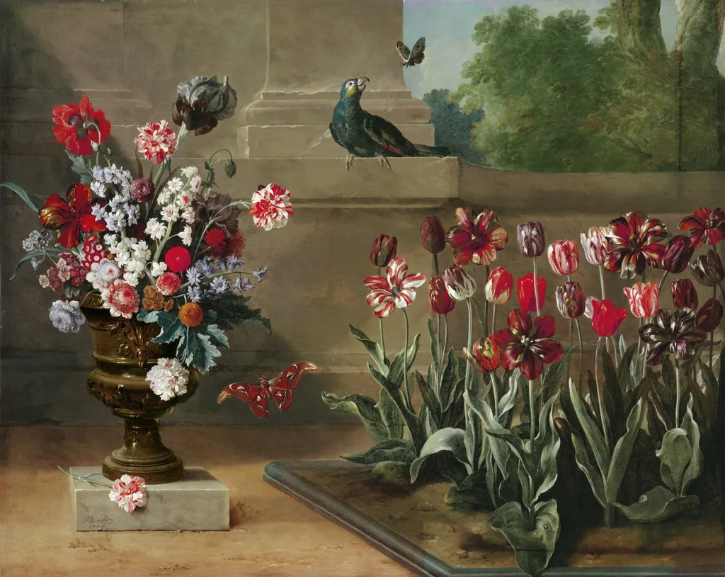 Corner of Monsieur de la Bruyere's Garden, by Jean-Baptiste Oudry, oil, 1744