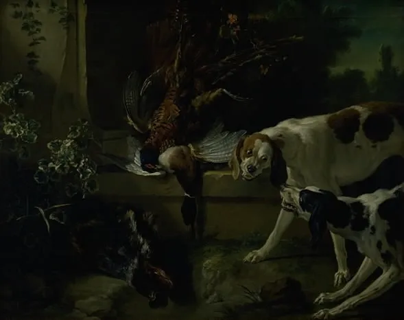 Hounds with Wild-Fowl and Game, by Jean-Baptiste Oudry, oil, 1726