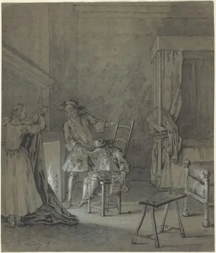Ragotin enivré par La Rancune, by Jean-Baptiste Oudry
