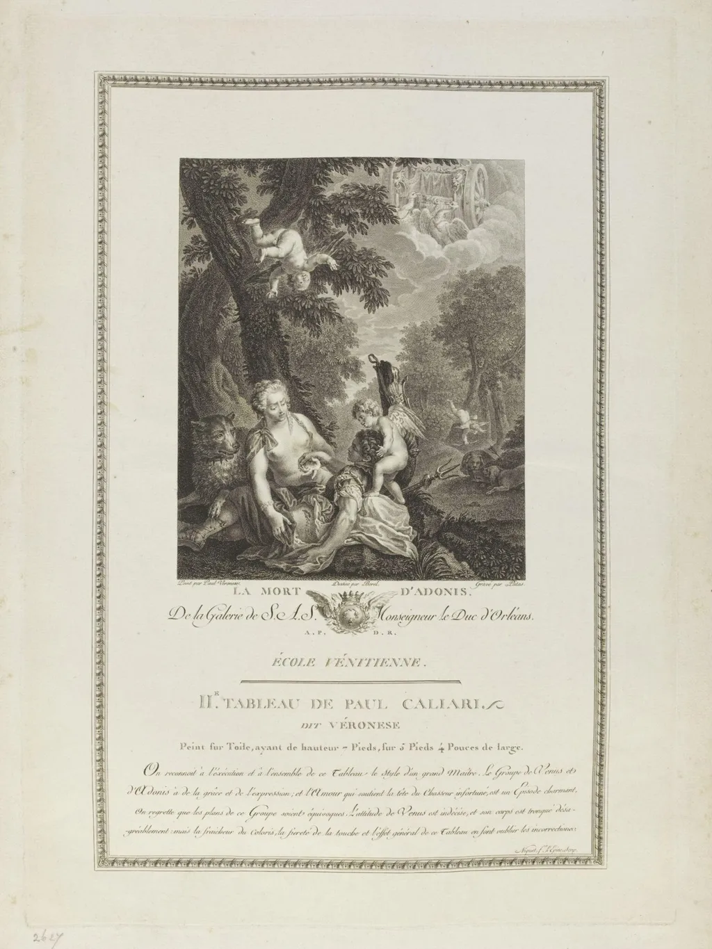 Death of Adonis, by Jean Baptiste Patas, 1850