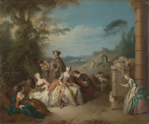 Fête galante in a Landscape, by Jean-Baptiste Pater