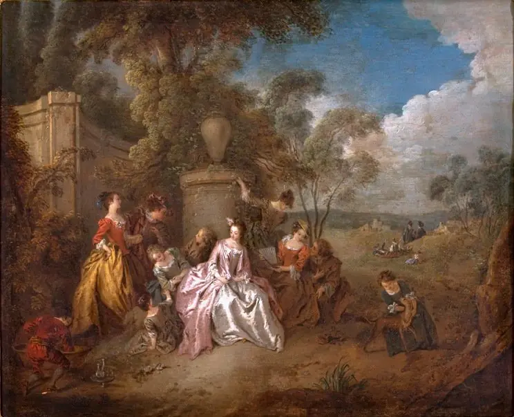 Gathering in a Park, by Jean-Baptiste Pater