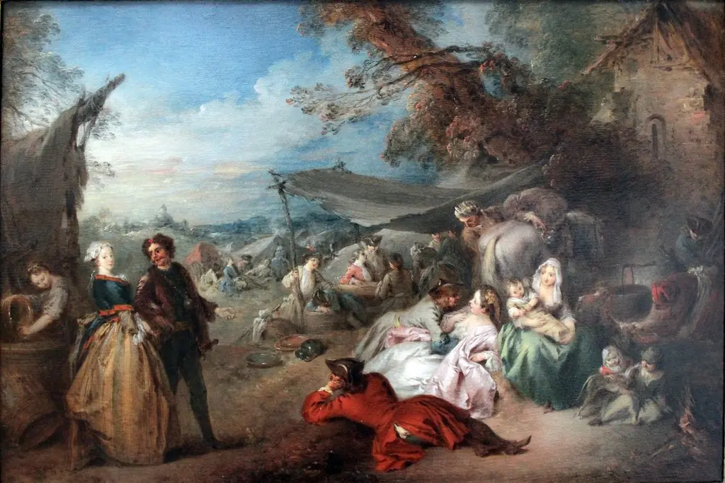 The troops rest (peace), by Jean-Baptiste Pater