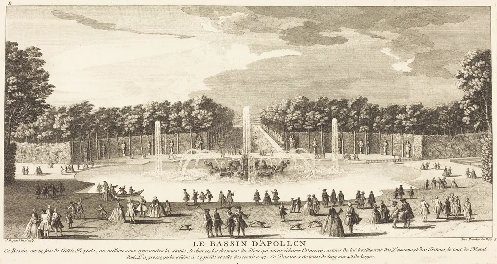 Le Bassin d'Apollon, by Jean-Baptiste Rigaud, ink, 1746