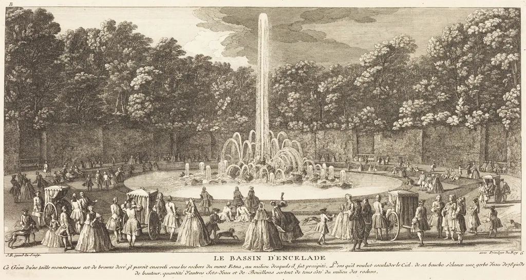 Le Bassin d'Encelade, by Jean-Baptiste Rigaud, ink, 1746