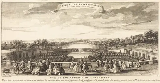 Vue de l'Orangerie de Versailles, by Jean-Baptiste Rigaud