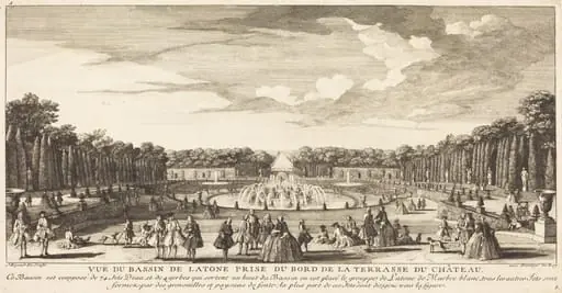 Vue du Bassin de Latone Prise du Bord de la Terrasse du Chateau, by Jean-Baptiste Rigaud