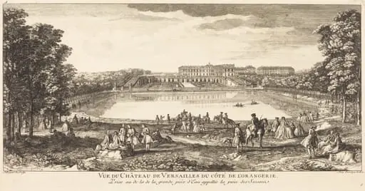 Vue du Chateau de Versailles du Cote de l'Orangerie, by Jean-Baptiste Rigaud