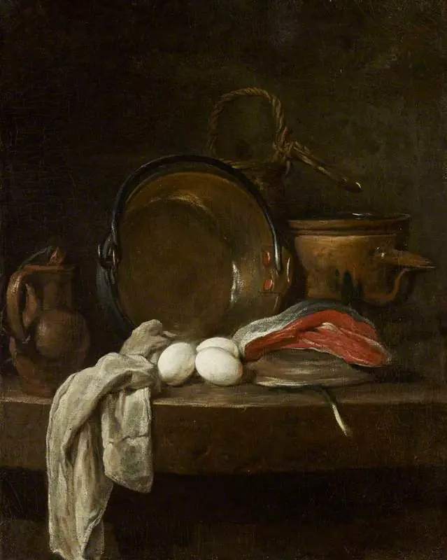 Still-life: The Kitchen Table, by Jean-Baptiste-Siméon Chardin