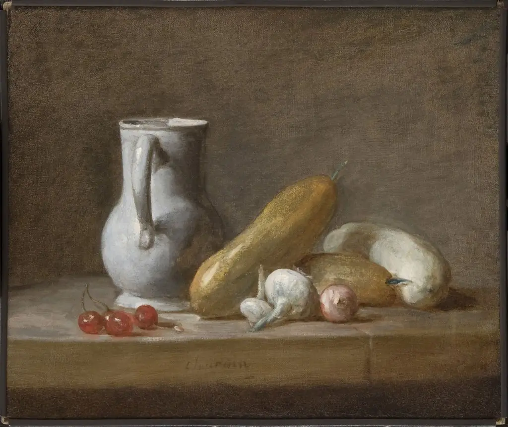 Still Life with Cherries and Turnips, by Jean-Baptiste-Siméon Chardin