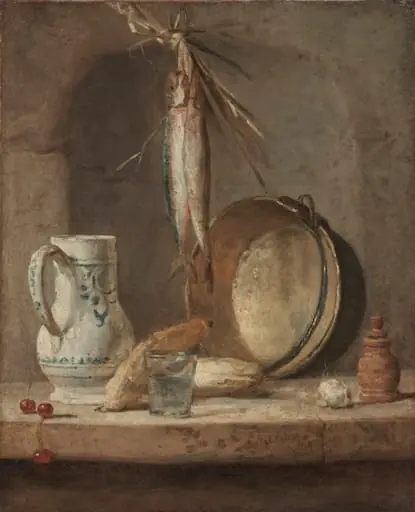 Still Life with Herrings, by Jean-Baptiste-Siméon Chardin