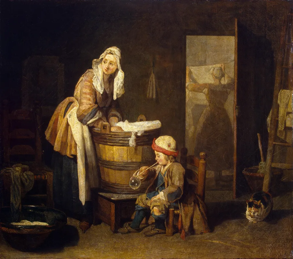 The Laundress, by Jean-Baptiste-Siméon Chardin, 1730