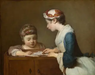 The Little Schoolmistress, by Jean-Baptiste-Siméon Chardin