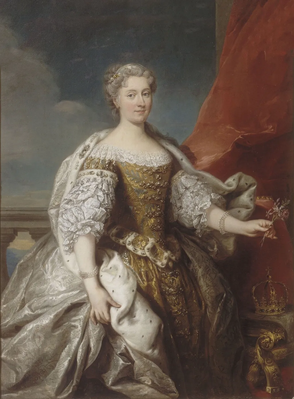 Catherine Opalińska, Queen of Poland, by Jean-Baptiste van Loo, oil, 1725