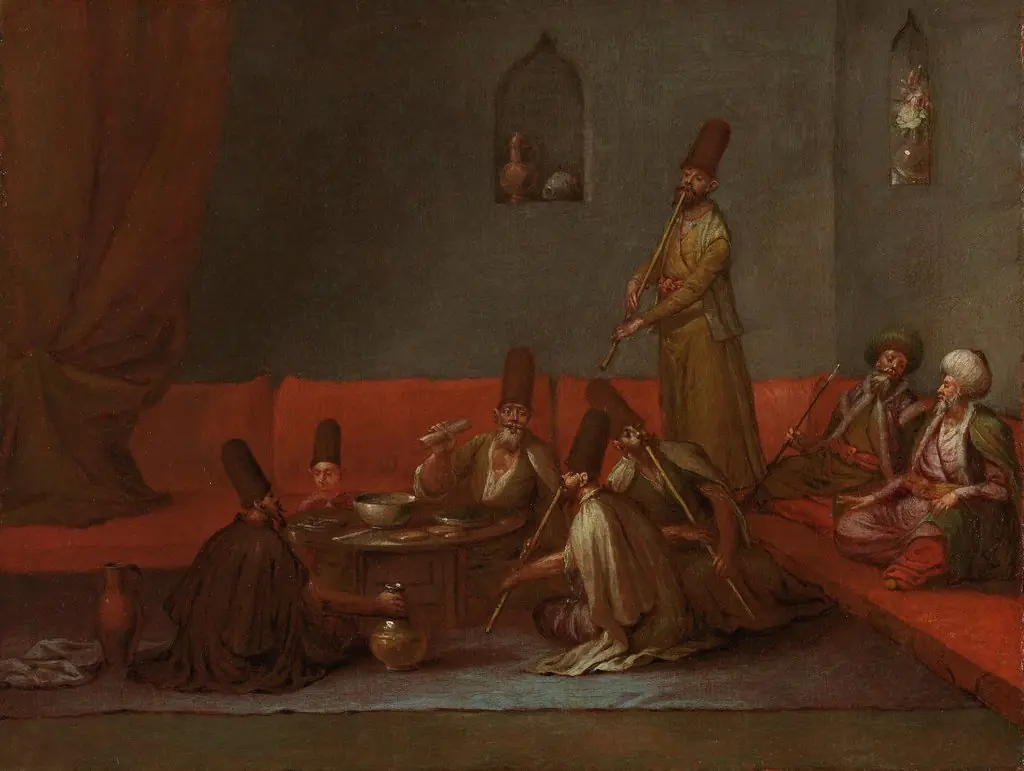 Dervishes Sharing a Meal, by Jean Baptiste Vanmour