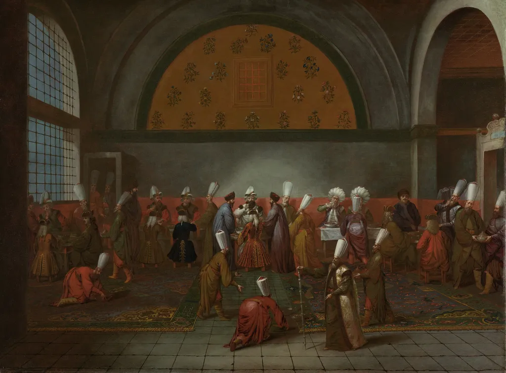 The Meal in Honour of Ambassador Cornelis Calkoen, by Jean Baptiste Vanmour, oil, 1728