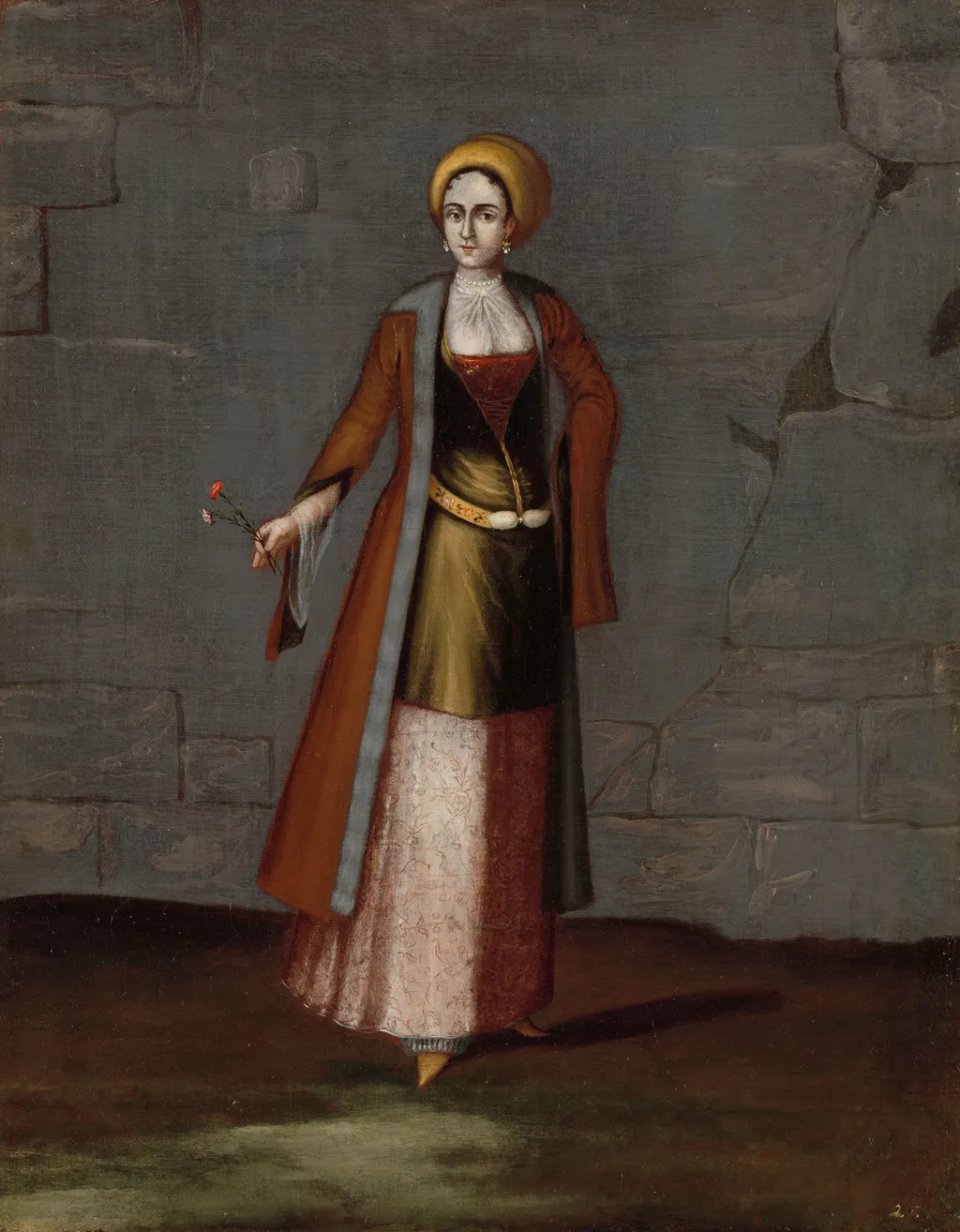 Woman from the Island of Tinos, by Jean Baptiste Vanmour, oil, 1718
