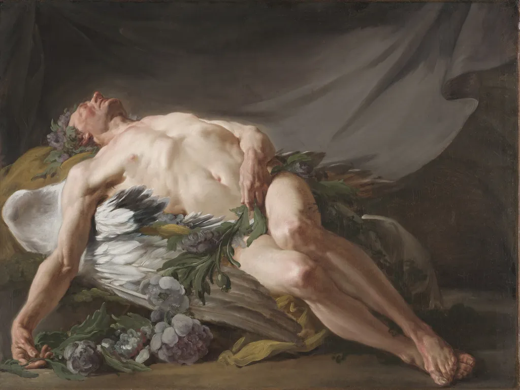 Sleep, by Jean-Bernard Restout, oil, 1771