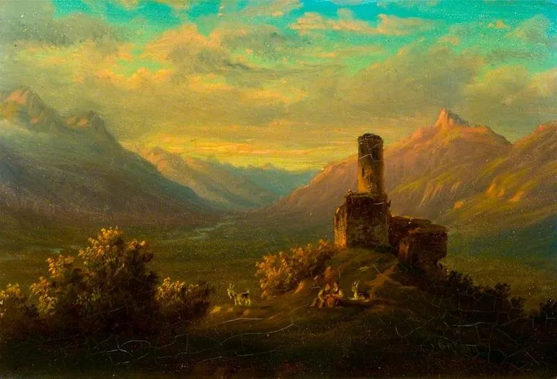 Landscape: Scene in a Valley, by Jean Bryner, unspecified