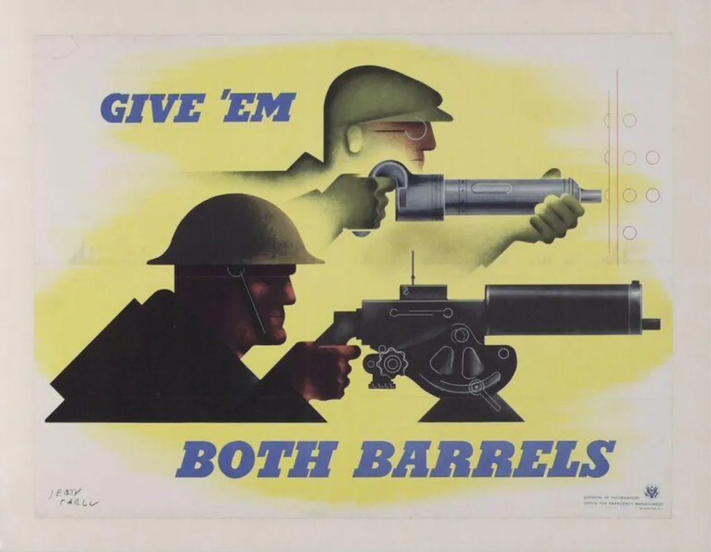 Give 'Em Both Barrels, by Jean Carlu, 1941