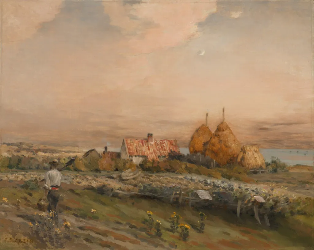 Homestead by the Sea, by Jean-Charles Cazin, oil, 1876