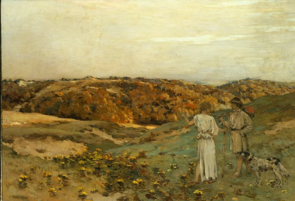 Tobias and the Angel, by Jean Charles Cazin, oil, 1878