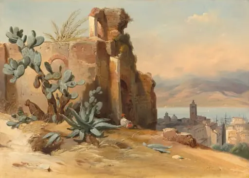 Ancient Ruins near Messina, Sicily, by Jean-Charles-Joseph Rémond