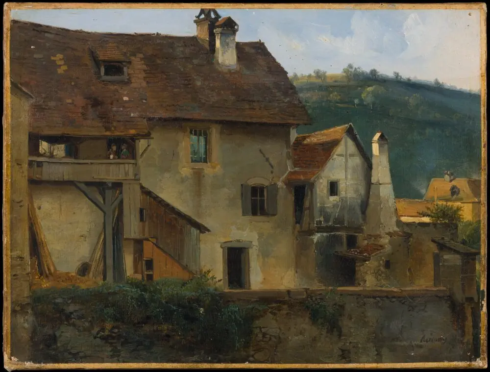 Buildings in Sainte Marie aux Mines, Haut Rhin, by Jean-Charles-Joseph Rémond