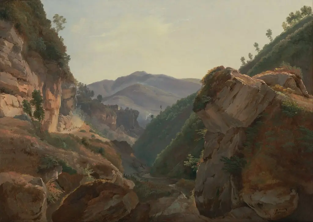 Mountain Landscape with Road to Naples, by Jean-Charles-Joseph Rémond