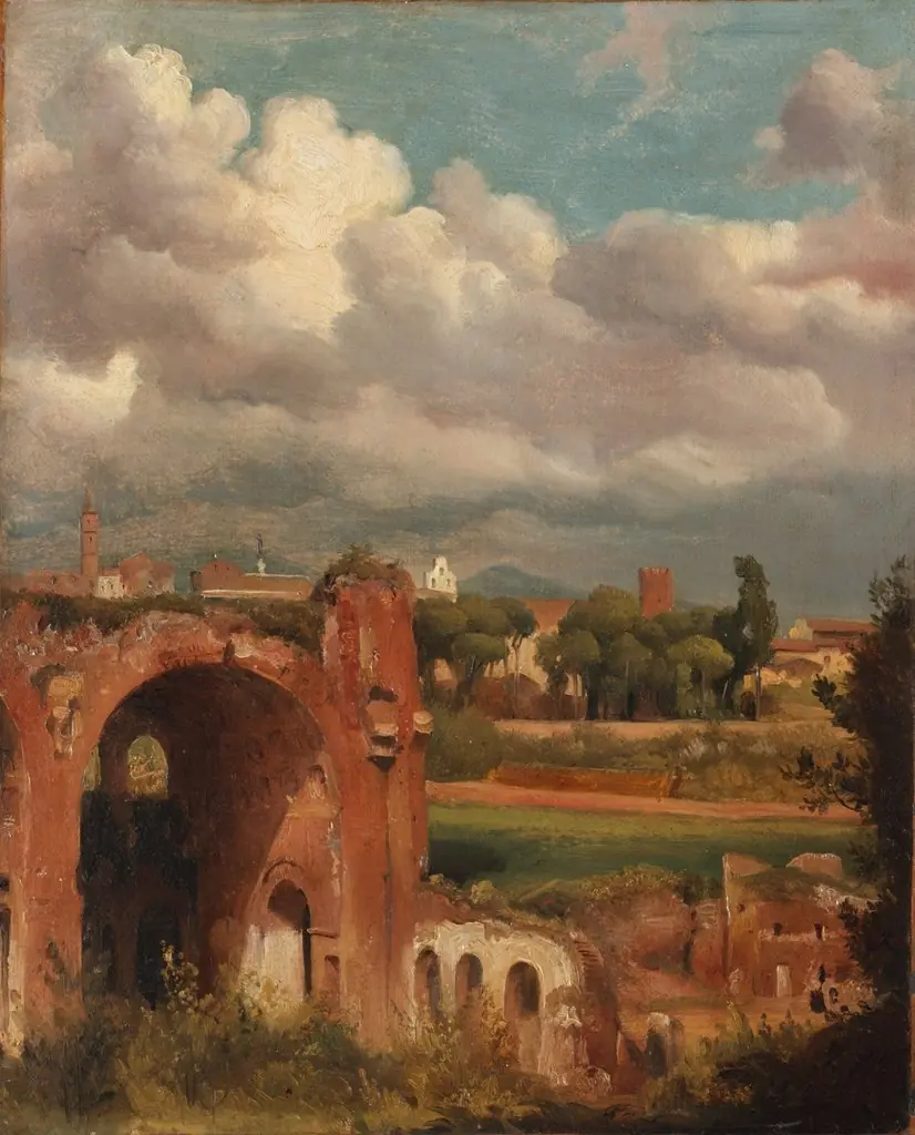 View of the Basilica of Constantine from the Palatine, Rome