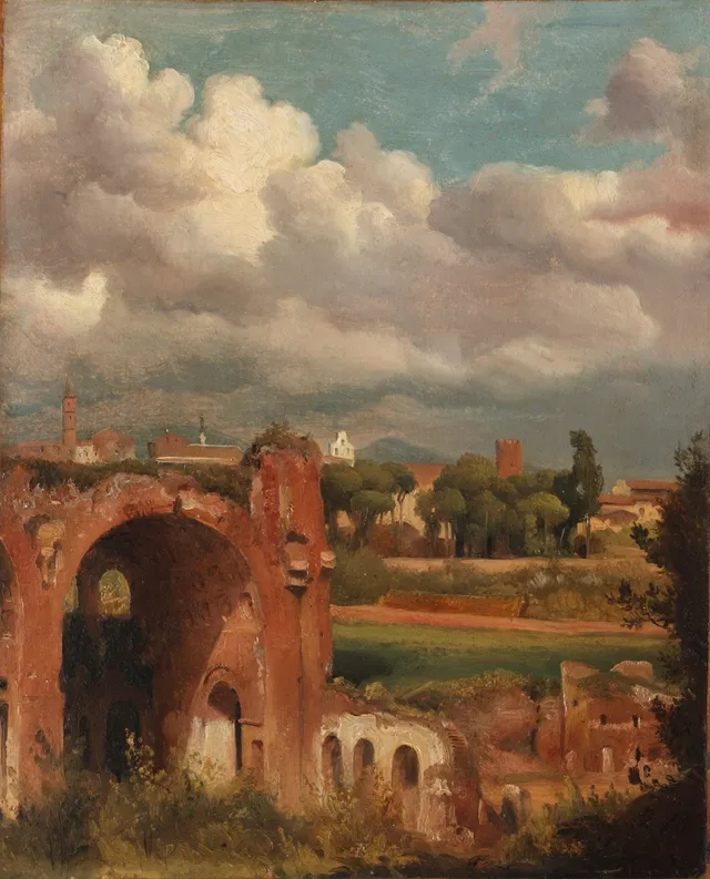 View of the Basilica of Constantine from the Palatine, Rome
