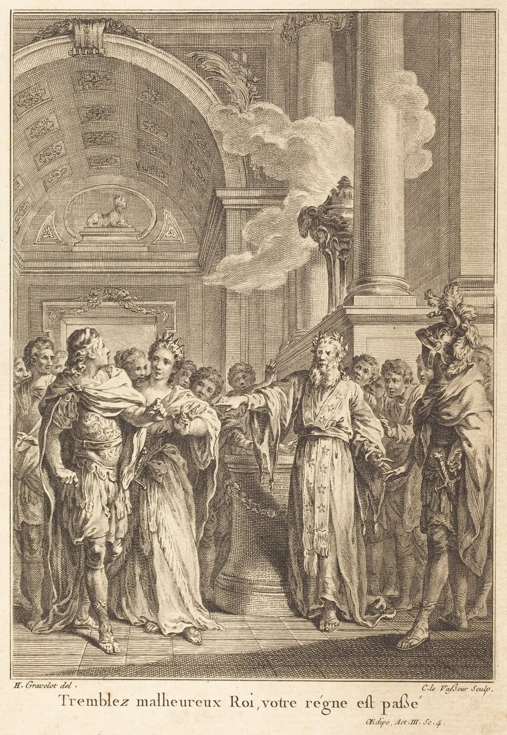 Tremblez malheureux Roi, votre régne est passé, by Jean Charles Levasseur, ink, 1775