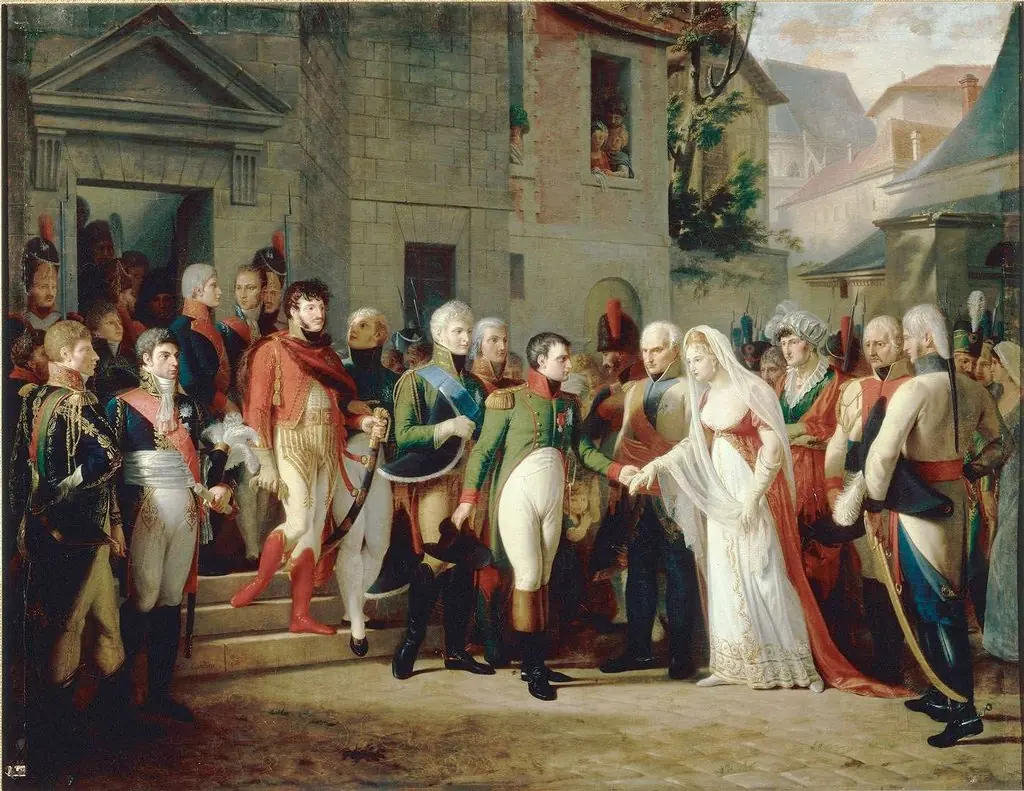 Napoleon I receives the Queen of Prussia in Tilsitt