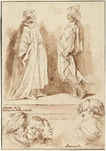 Details from "The Adoration of the Magi" and "The Pool at Bethesda", by Jean-Claude-Richard, Abbé de Saint-Non