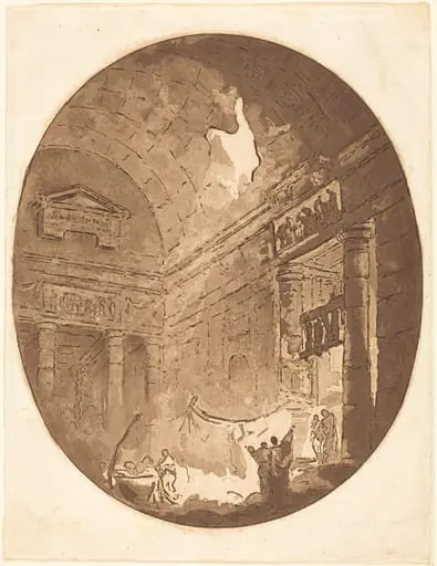 Interior of a Roman Villa, by Jean-Claude-Richard, Abbé de Saint-Non