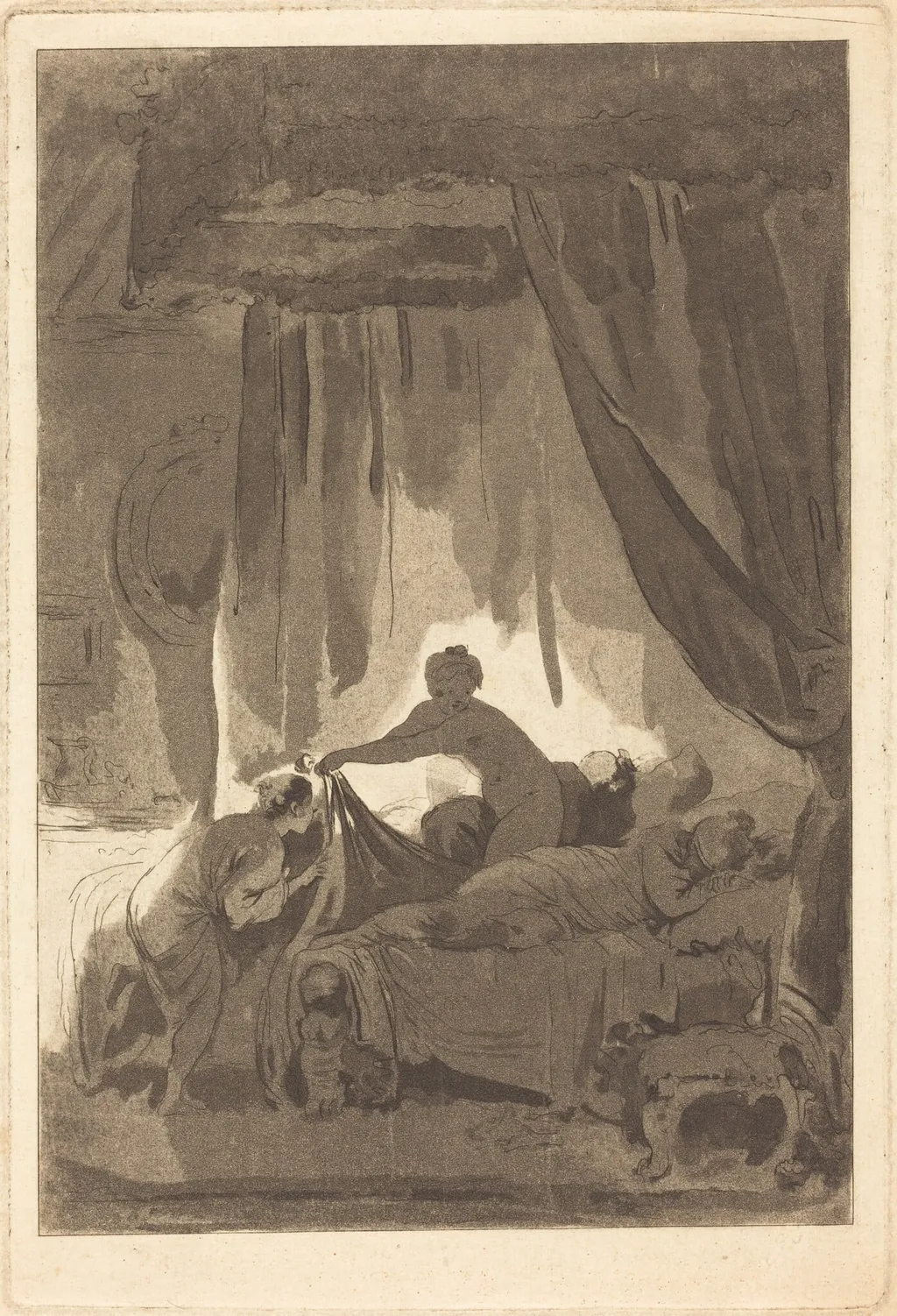 Joconde, by Jean-Claude-Richard, Abbé de Saint-Non, ink, 1769
