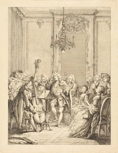 Le concert, by Jean-Claude-Richard, Abbé de Saint-Non