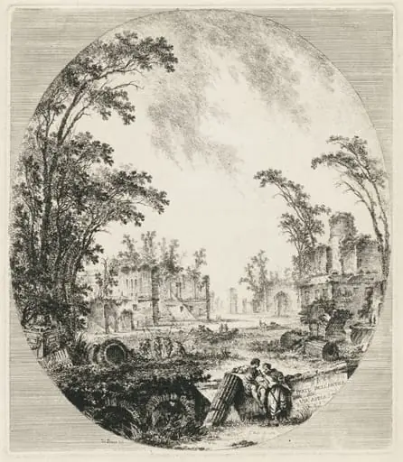 Parte dell'antica via Appia (Section of the Old Appian Way), by Jean-Claude-Richard, Abbé de Saint-Non