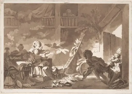 The Stubborn Donkey, by Jean-Claude-Richard, Abbé de Saint-Non