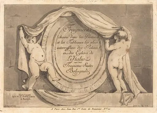 Title Page: Oval Design from the Church of San Michele de Bosco, Bologna, by Jean-Claude-Richard, Abbé de Saint-Non