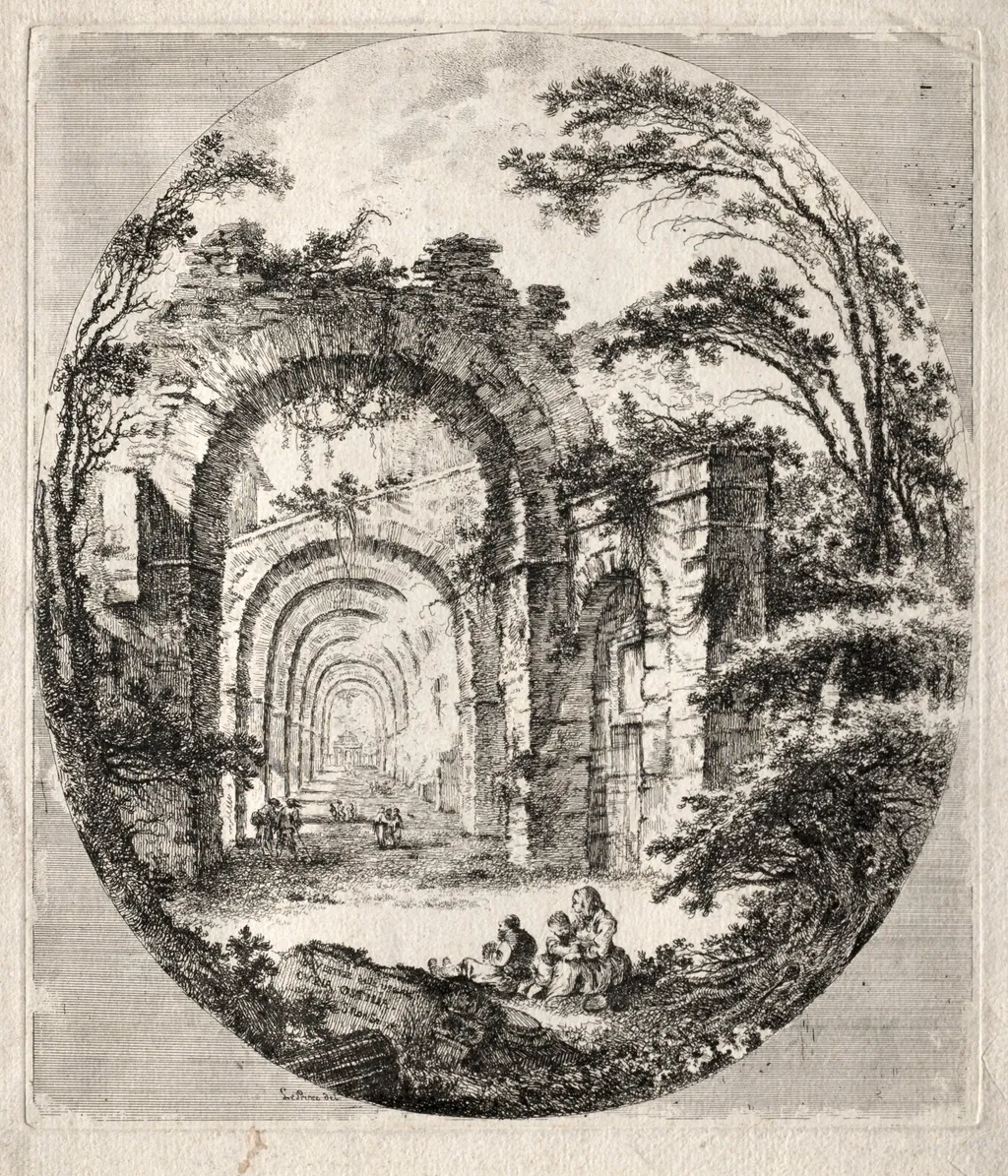 Ancient Ruins, by Jean-Claude Richard de Saint-Non, 1756