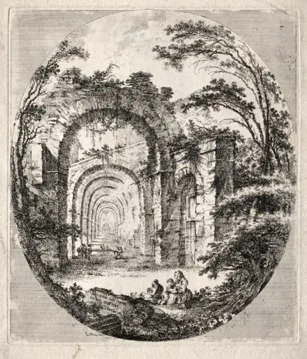 Ancient Ruins, by Jean-Claude Richard de Saint-Non