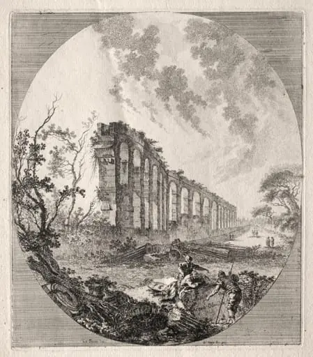 Ancient Ruins: Ancient Aqueduct, by Jean-Claude Richard de Saint-Non