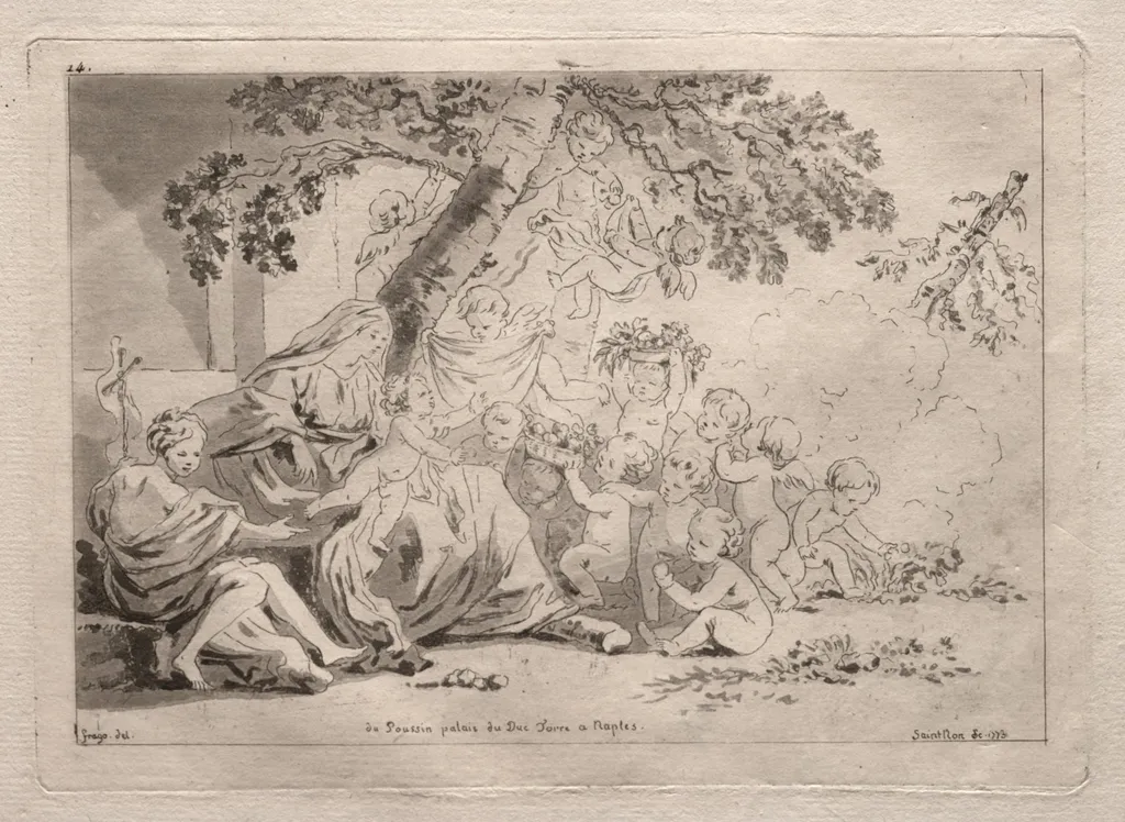 Holy Family with Putti, by Jean-Claude Richard de Saint-Non, 1773