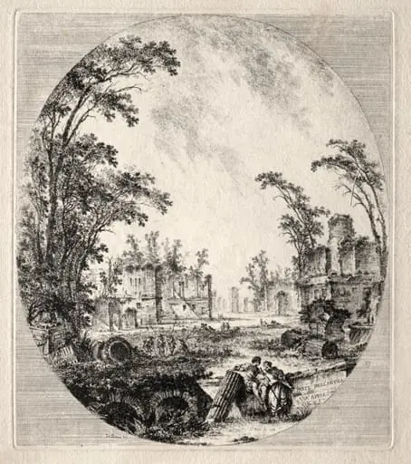 Part of the Old Appian Way, by Jean-Claude Richard de Saint-Non