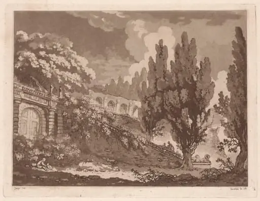 Stairs in an Italian Garden, by Jean-Claude-Richard Saint-Non