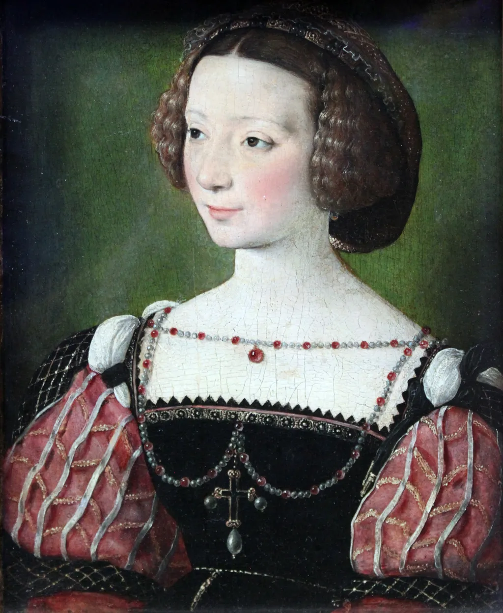 Portrait of Beatrix Pacheco, Countess of Montbel und Entremonts, by Jean Clouet, oil