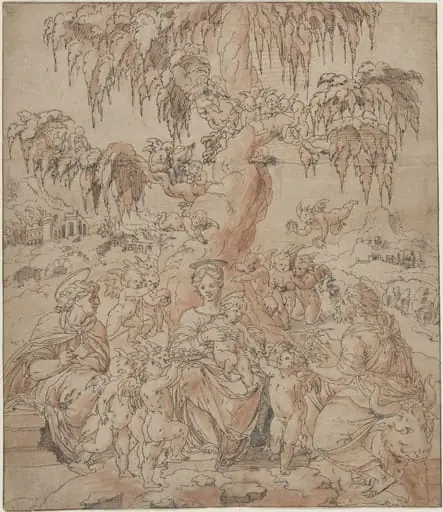 Madonna and Child with Saints John and Luke, by Jean Cousin the Younger